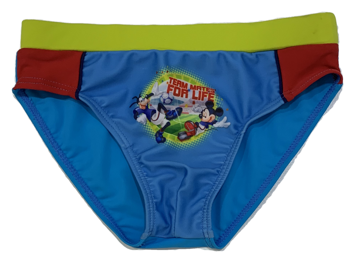 Costume Mare Topolino Mickey DISNEY Slip Mutandina Bambino Azzurro 6 Anni D92301