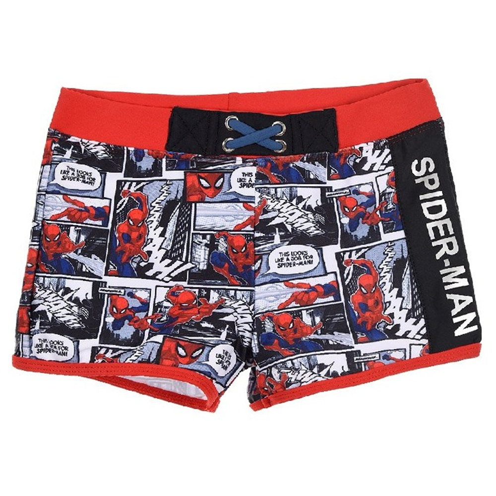 Costume Mare Spiderman Uomo Ragno MARVEL Pantaloncino Bambino 3/8 Anni-Et1701rosso