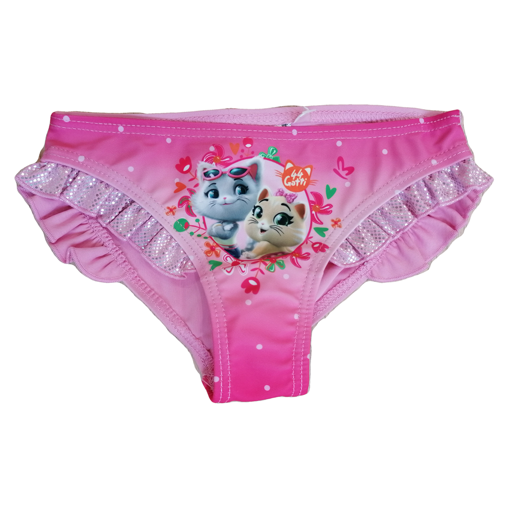 Costume Mare 44gatti Milady Pilou Slip Mutandina Bambina 3/6 Anni-Et6130rosa