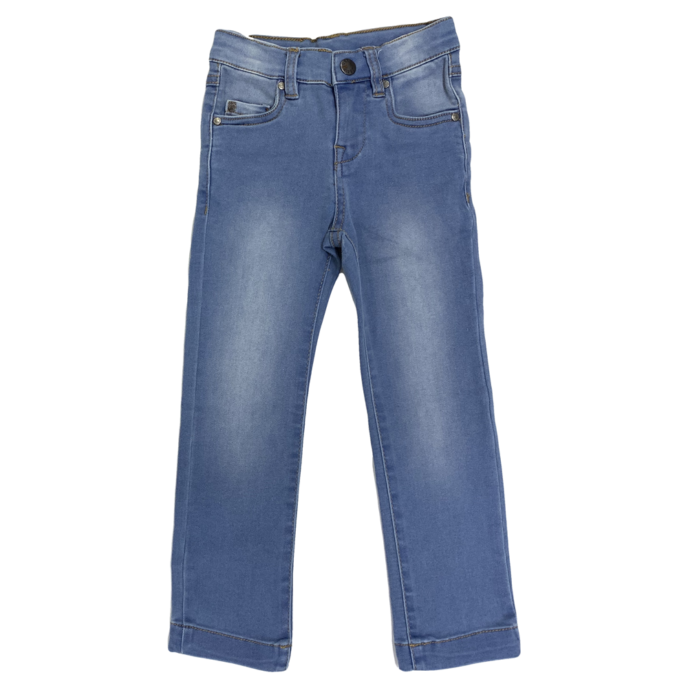 Pantalone Jeans Lavaggio Chiaro Bambino Ubs2 Taglie 4/12 Anni 70%co 28%pl 2%el-1440
