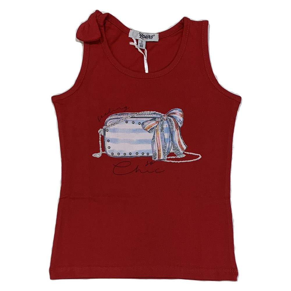 Canotta Yours Baby Rosso Bambina 3/7 Anni -Y8155/r