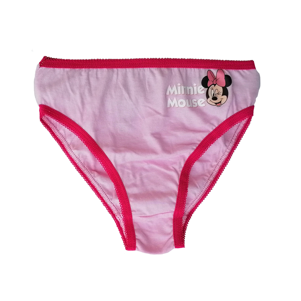 Set 3 Mutandine Minnie Mouse DISNEY Slip 100% Cotone 3/8 Anni Bambina - 0674