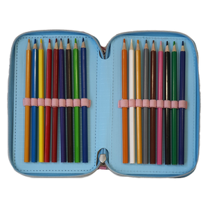 Astuccio Scuola 3d Frozen Ii DISNEY Elsa Anna Multiscomparto 3 Zip Portacolori Pennarelli Giotto - Fr0794