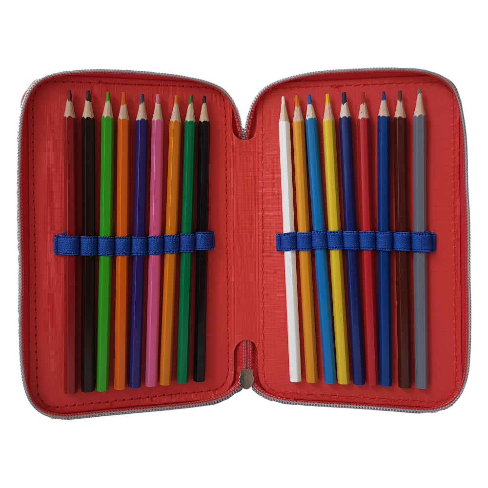 Astuccio Scuola 3d Cars DISNEY Saetta Mcqueen Multiscomparto 3 Zip Portacolori Pennarelli Giotto - Ca0832