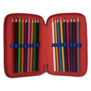 Astuccio Scuola 3d Cars DISNEY Saetta Mcqueen Multiscomparto 3 Zip Portacolori Pennarelli Giotto - Ca0832