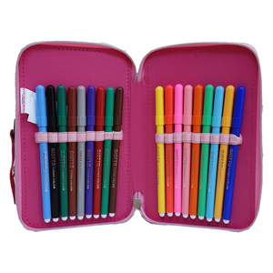 Zaino + Astuccio 3 Zip Unicorno Estensibile Scuola Elementare Colori Giotto