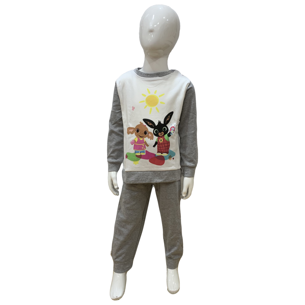 Pigiama Lungo Bing Coniglietto T-Shirt Pantalone 100% Cotone Interlock 12/30 Mesi - 0990/g
