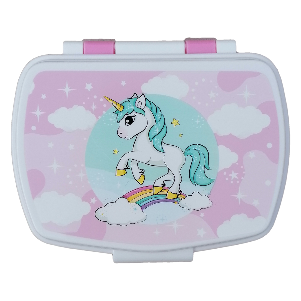 Portamerenda Unicorno Porta Pranzo Scuola Tempo Libero Cm. 17x14x6 - St09561