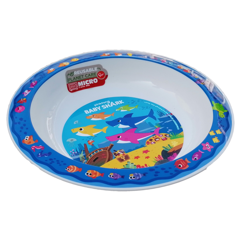 Piatto Fondo Baby Shark in Plastica Microonde Cm. 20 - St13548