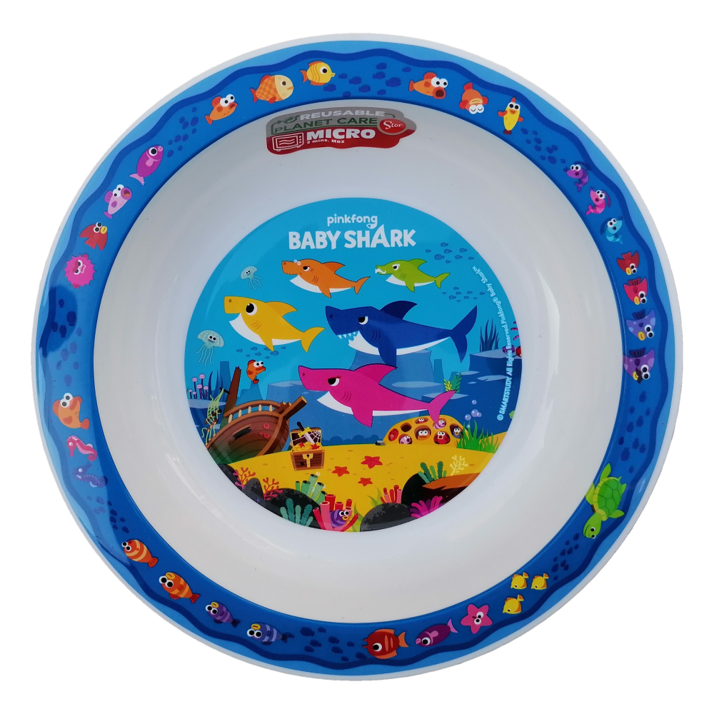 Piatto Fondo Baby Shark in Plastica Microonde Cm. 20 - St13548