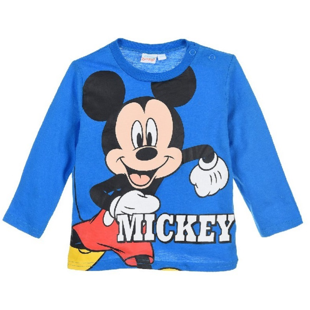 T-Shirt Topolino DISNEY Maglietta Neonato Sun City Taglie 6/24 Mesi - Th0005azzurro