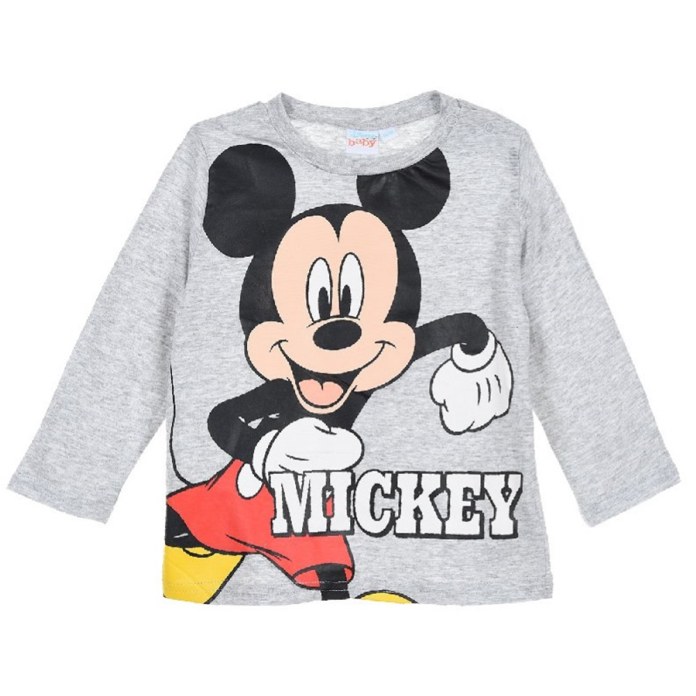 T-Shirt Topolino DISNEY Maglietta Neonato Sun City Taglie 6/24 Mesi - Th0005grigio