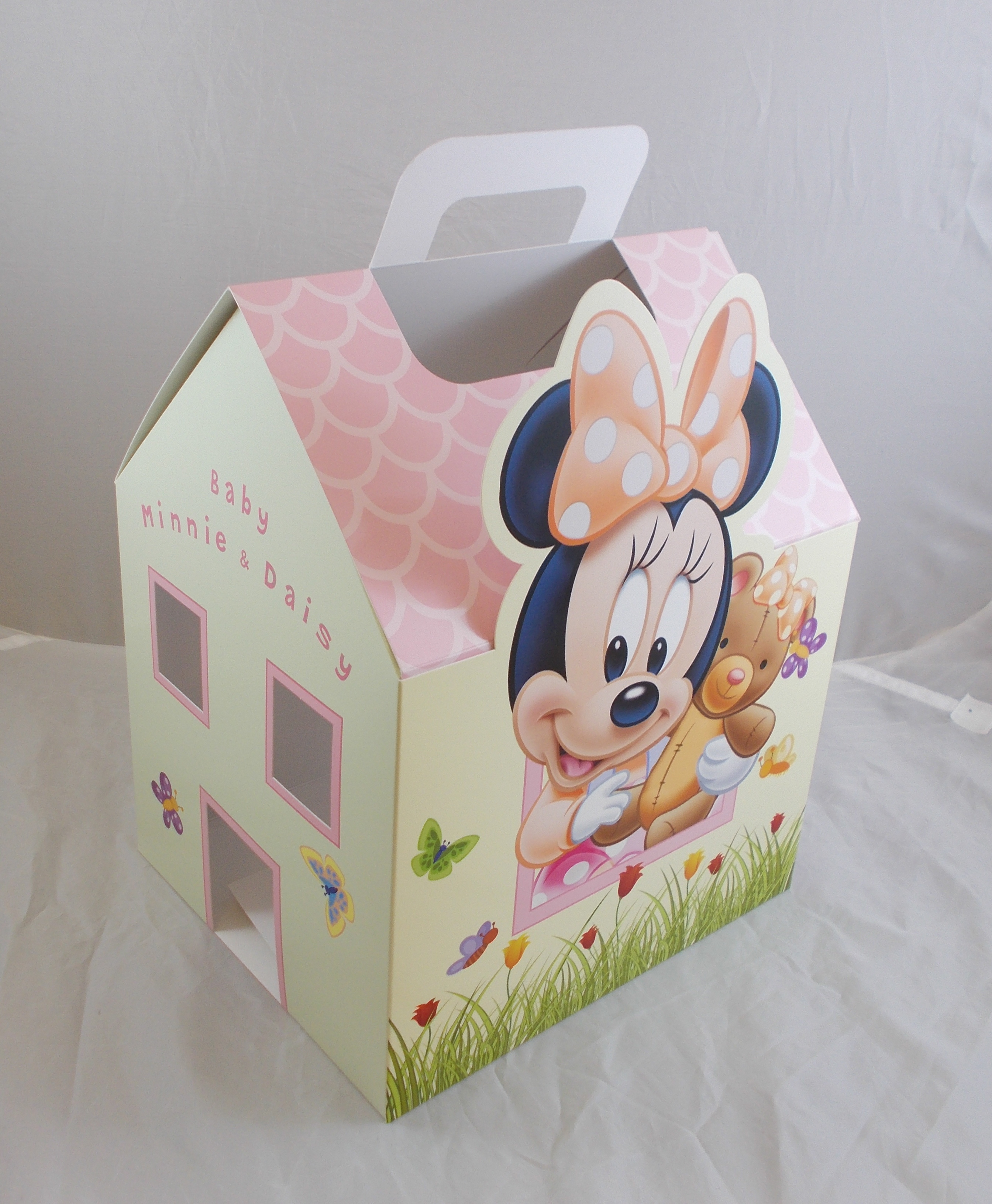 Baule Porta Bomboniere DISNEY Minnie e Paperina Casetta Cm. 32x26x22 - 2