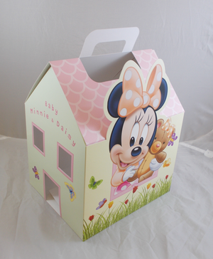 Baule Porta Bomboniere DISNEY Minnie e Paperina Casetta Cm. 32x26x22 - 2