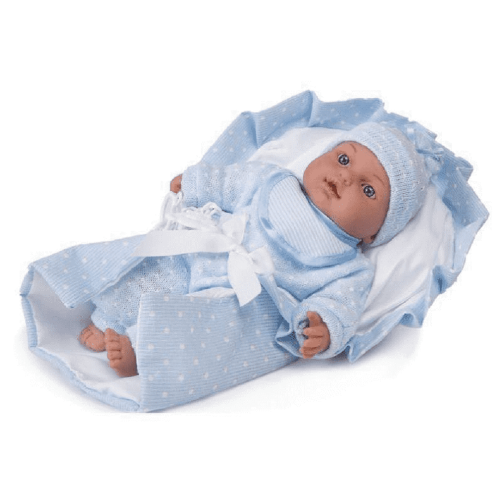 Bambola Rauber Reborn con Voce Scialle Tutina Cappello Bavetto Ciuccio 28 CM - 2818