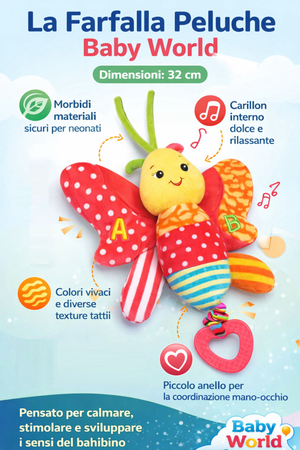 Peluche Farfalla Carion Activity Femminuccia con Giochi Cm.32 Venturelli - 785103/1