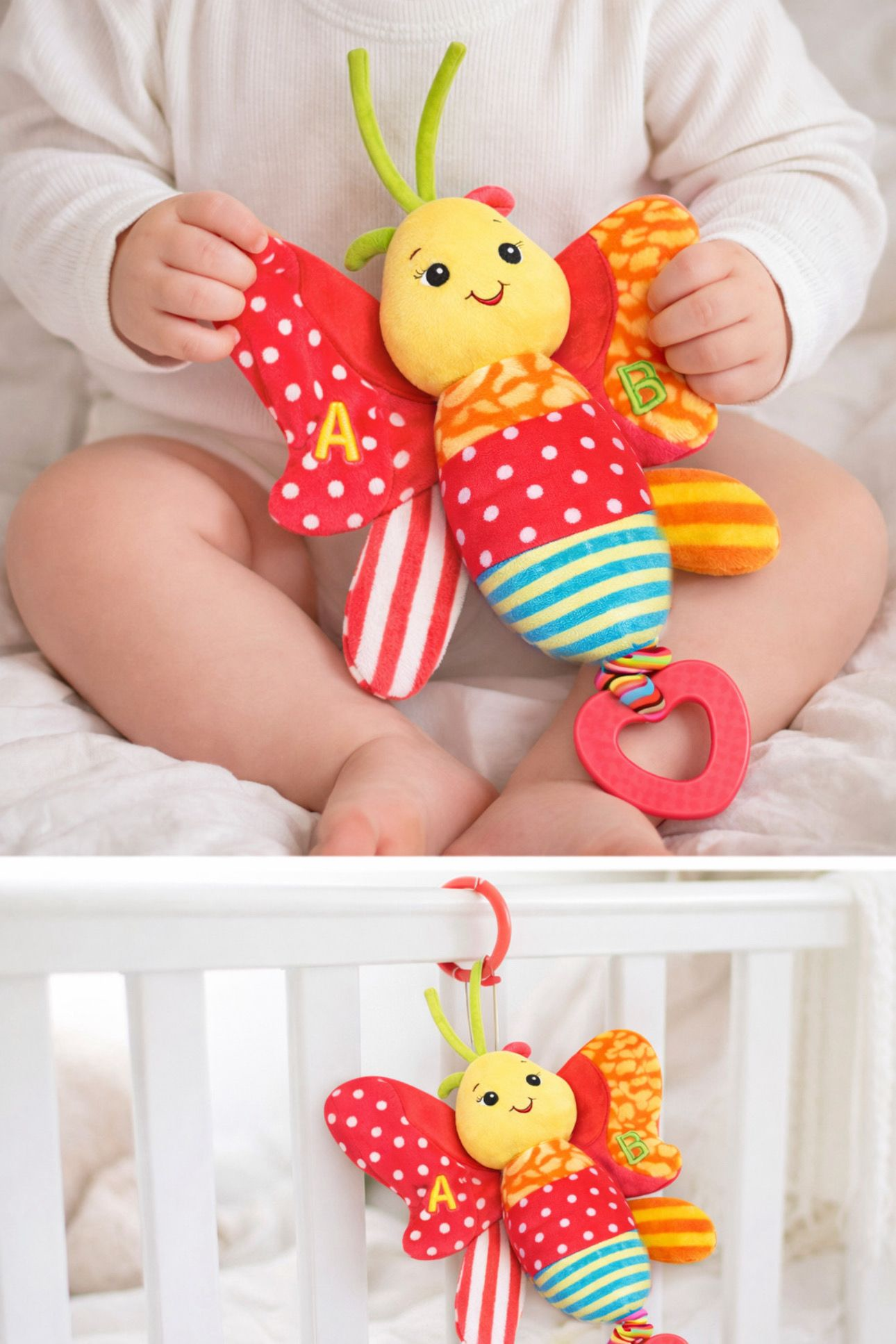 Peluche Farfalla Carion Activity Femminuccia con Giochi Cm.32 Venturelli - 785103/1