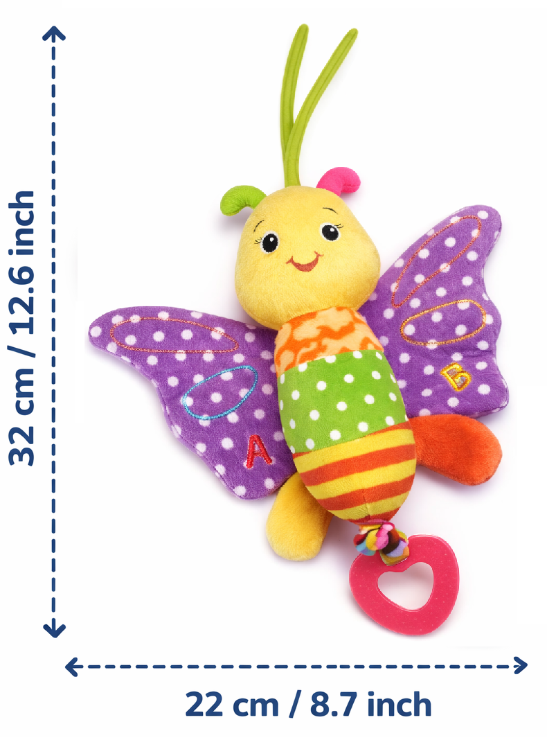 Peluche Farfalla Carion Activity Femminuccia con Giochi Cm.32 Venturelli - 785103/2