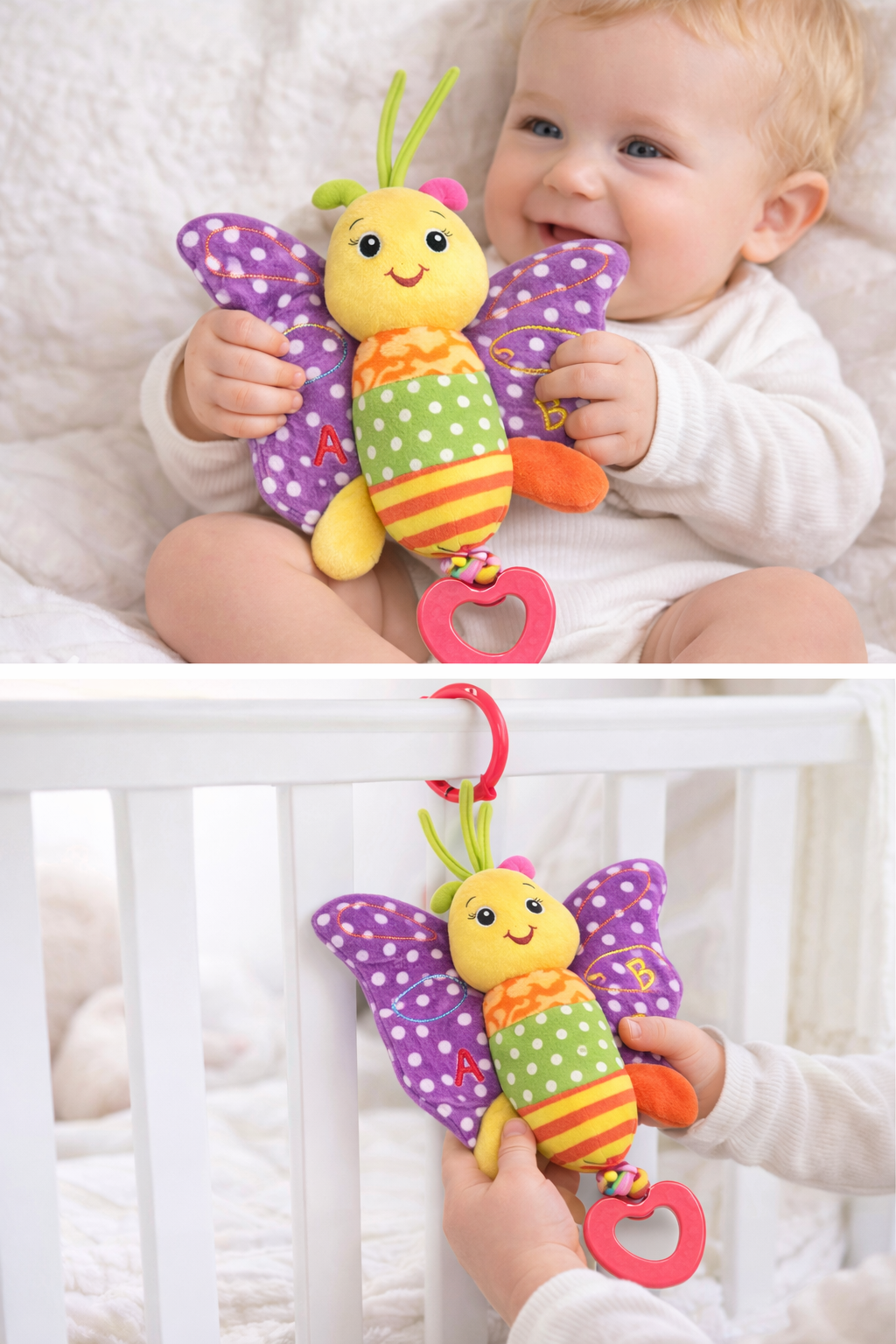 Peluche Farfalla Carion Activity Femminuccia con Giochi Cm.32 Venturelli - 785103/2
