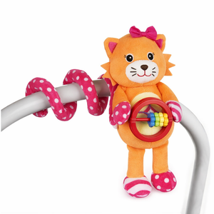Peluche Leone Activity Femminuccia con Giochi per Carrozzina Cm.27 Venturelli - 785104
