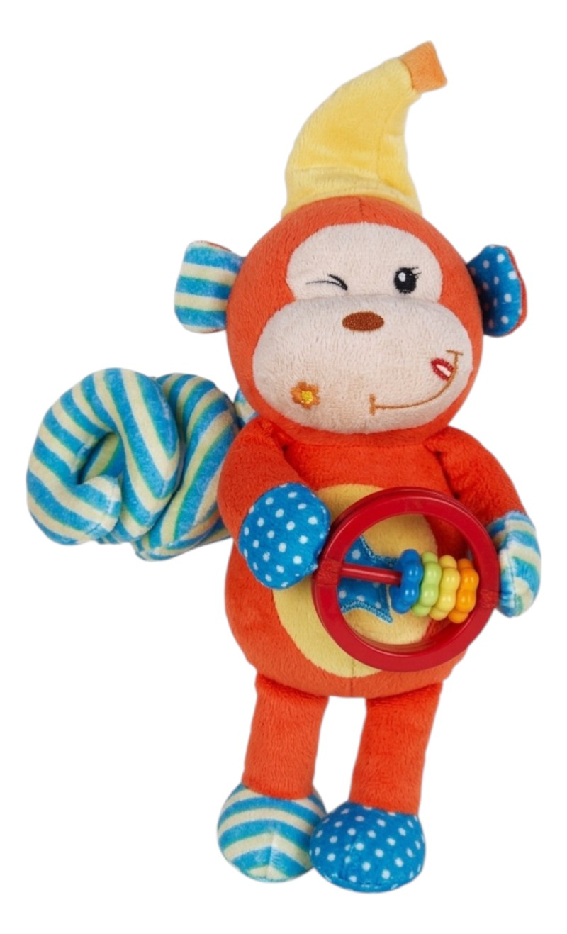 Peluche Scimmia Activity Femminuccia con Giochi per Carrozzina Cm.27 Venturelli - 785104