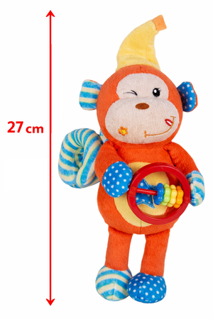 Peluche Scimmia Activity Femminuccia con Giochi per Carrozzina Cm.27 Venturelli - 785104