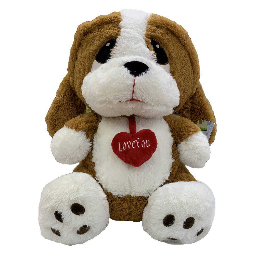 Peluche Cane Seduto con Cuore "i Love You" 55 CM - W171026s