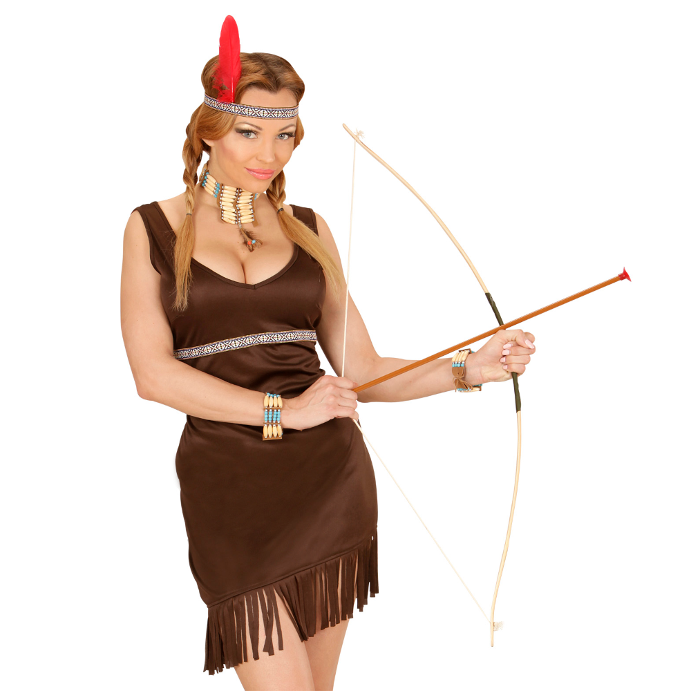Arco e Frecce Indiano 100 Cm. - Accessori per Abito Vestito Travestimento Carnevale - 23935