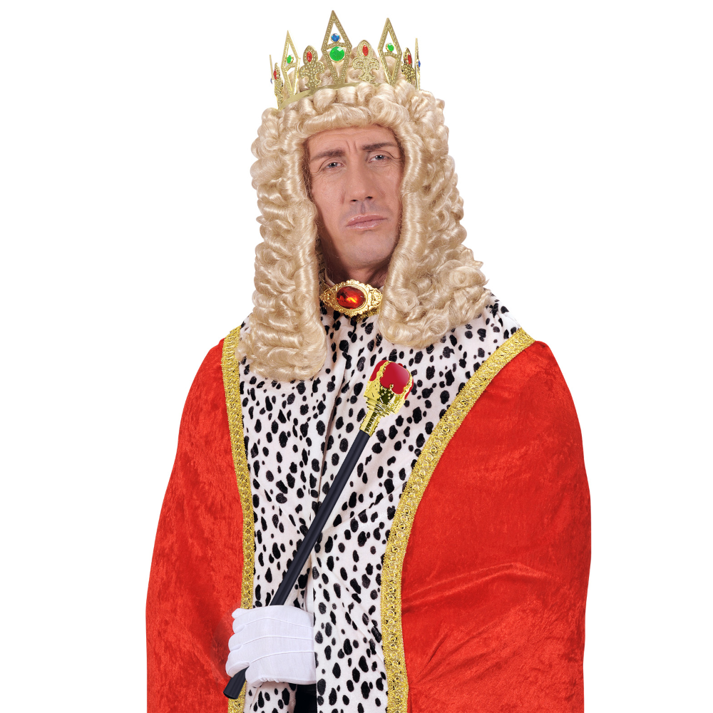 Vestito Carnevale + Accessori Arlecchina Abito Copricapo Scettro Calze 8/10 Anni Travestimento - 1902+1914k+30005