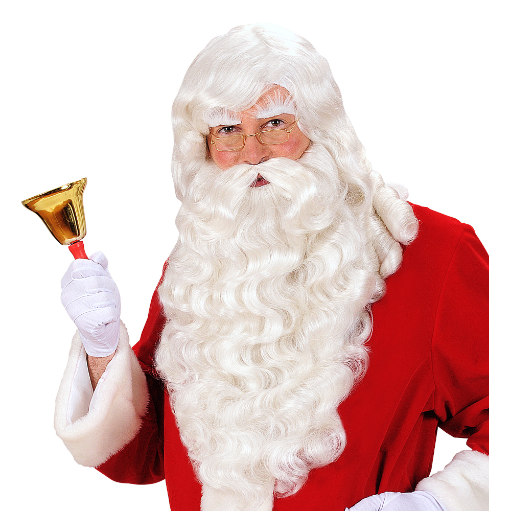Parrucca Babbo Natale - Barba, Baffi e Sopracciglia - Articolo Travestimento Natalizio