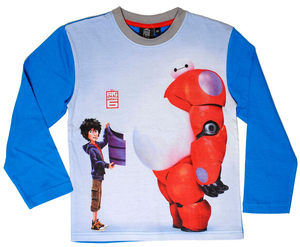 T-Shirt Big Hero Bambino DISNEY Taglie 2/8 Anni - D35151 Celeste