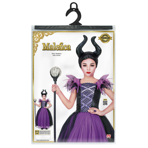 Vestito Carnevale + Accessori Malefica Abito Copricapo e Bastone Magico 11/13 Anni Travestimento - 7024+52815