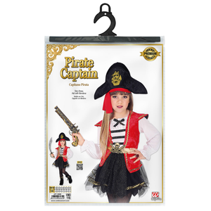 Costume Vestito Abito Travestimento Carnevale Halloween Cosplay Bambina Capitano Pirata - 0698