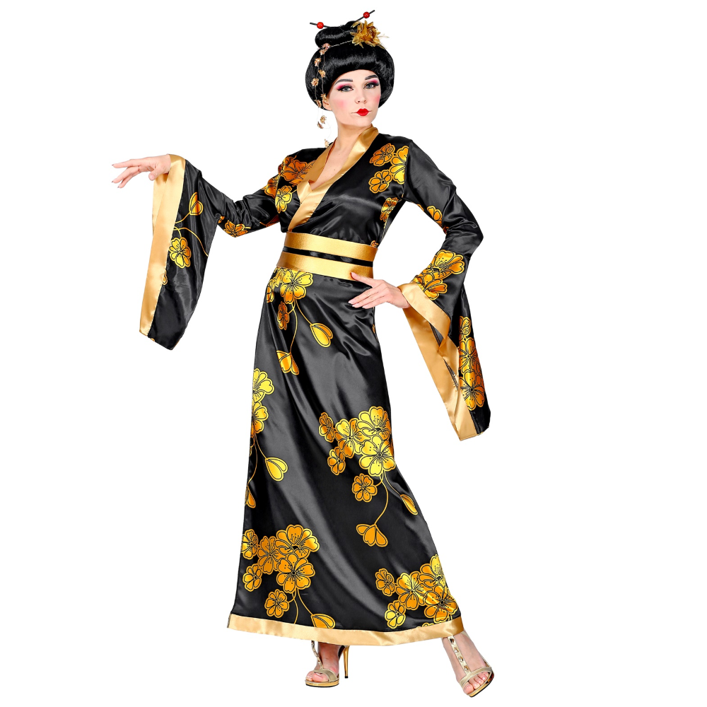 Costume Vestito Abito Travestimento Carnevale Cosplay Adulto Donna Giapponese Geisha - 0153