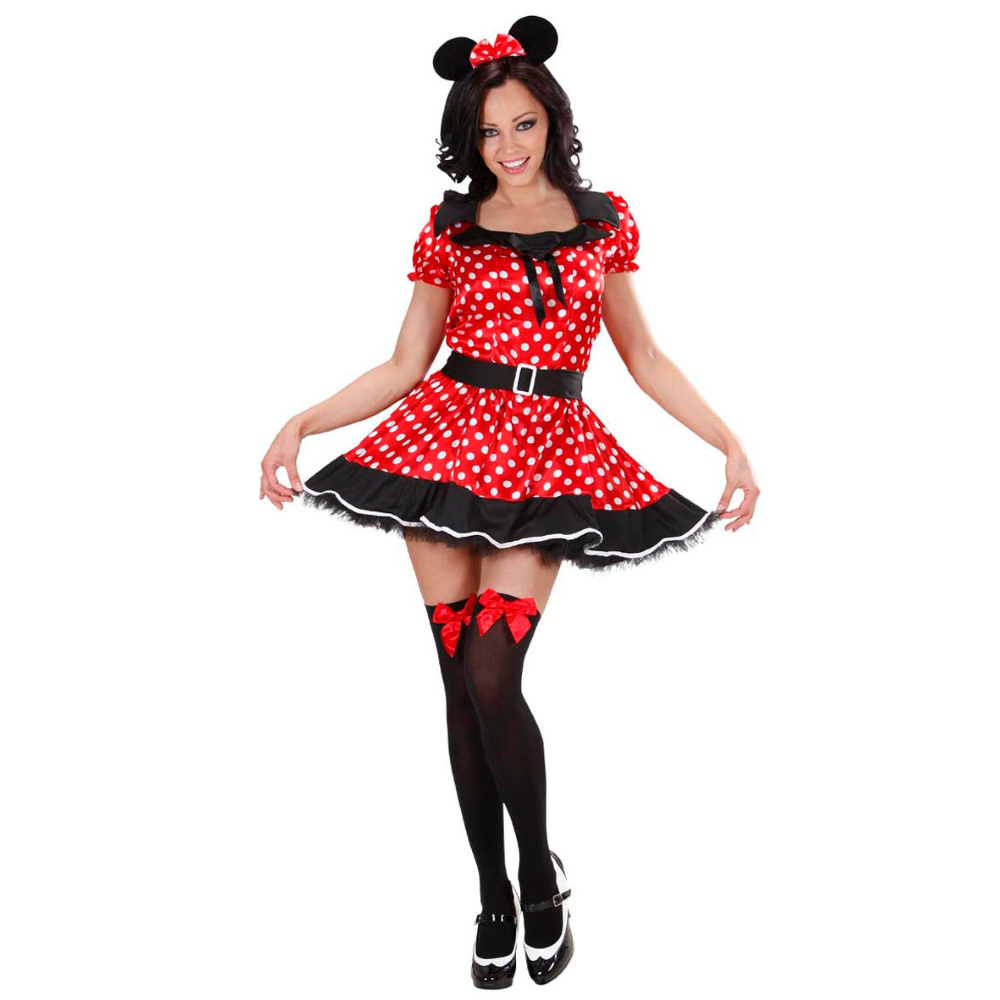 Costume Vestito Abito Travestimento Carnevale Adulto - Topolina - 7744