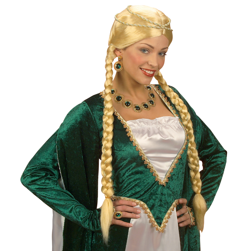 Parrucca Regina Del Rinascimento Accessori per Abito Vestito Travestimento Carnevale - Q0871