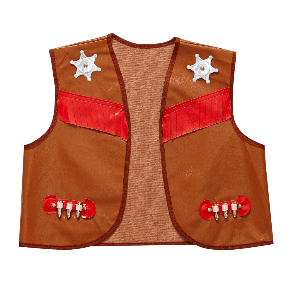 Costume Vestito Abito Travestimento Carnevale Cowboy Gilet Marrone 5/13 Anni - 8492