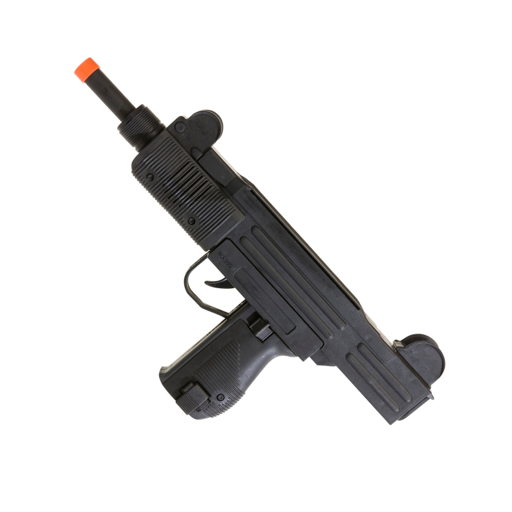 Pistola Mitragliatrice Uzi con Suono Accessori per Abito Vestito Travestimento Carnevale Bambino