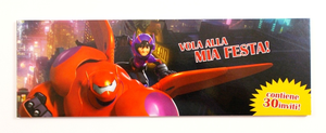 Inviti Festa Biglietti Big Hero DISNEY da Pz. 30 Cm. 24x8x0,50 154585/1