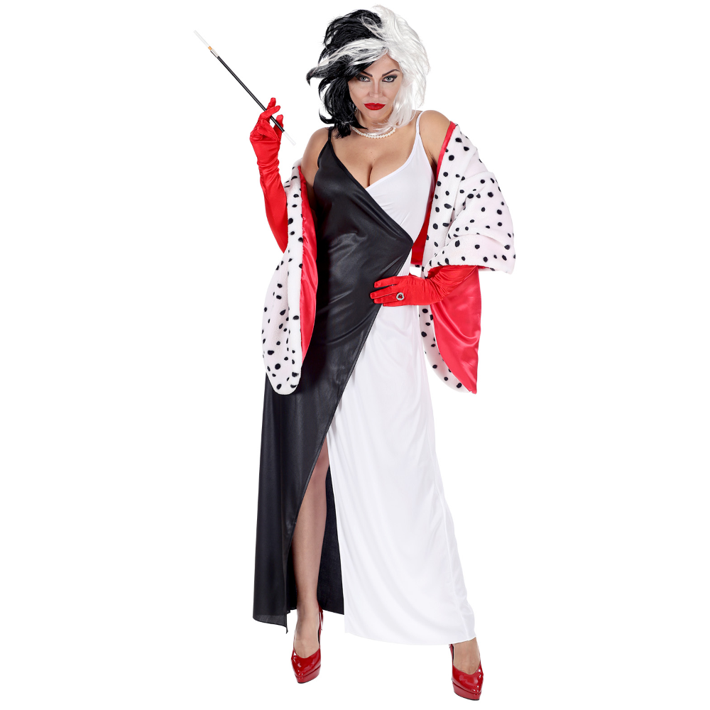 Costume Vestito Abito Travestimento Carnevale Demonia Vestito e Mantellina S/l - 7576