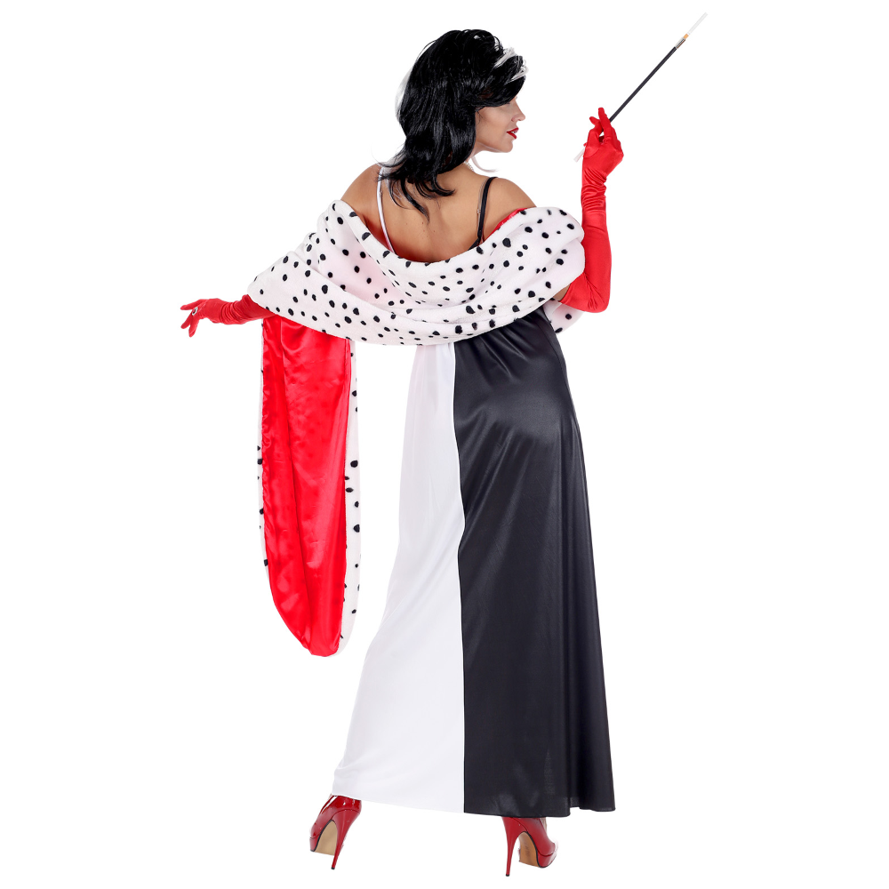 Costume Vestito Abito Travestimento Carnevale Demonia Vestito e Mantellina S/l - 7576