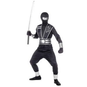 Vestito Carnevale + Accessori Mirror Ninja Costume Spada Sai 5/7 Anni Travestimento - 0011+8711s