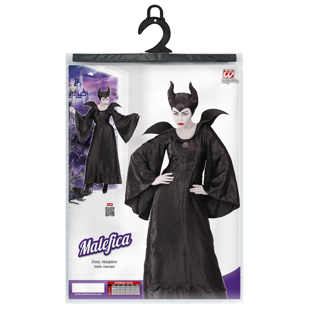 Costume Vestito Abito Travestimento Carnevale Halloween Cosplay Adulto - Malefica - 0370