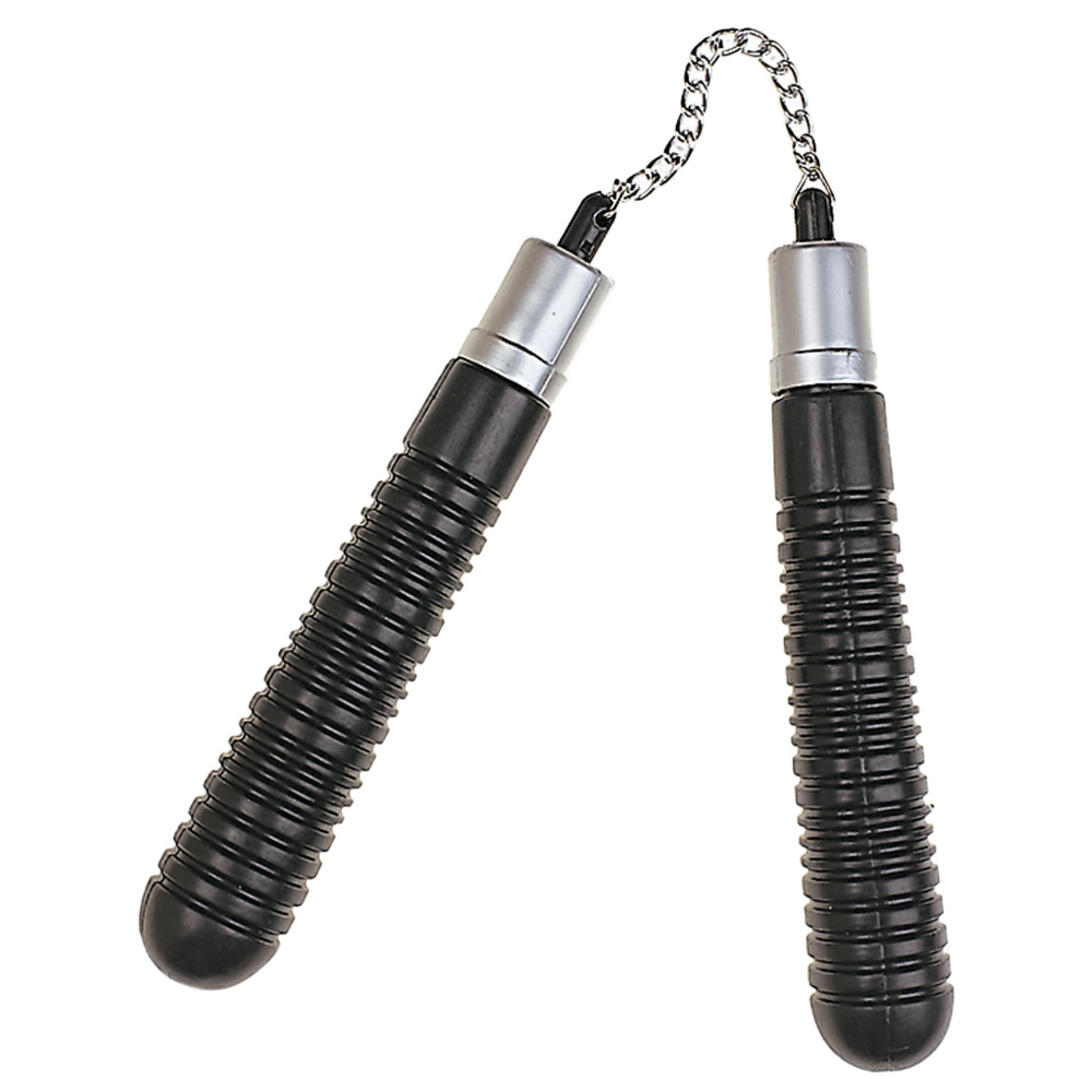 Vestito Carnevale + Accessori Soldato Ninja Costume Nunchaku Spada Sai Spada Giapponese Ninja con Fodero 5/7 Anni Travestimento - 7652+6766n+8711s+2728q