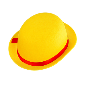 Bombetta Gialla Clown Cappello in Feltro Accessri Abito Vestito Carnevale Bambino - 32632