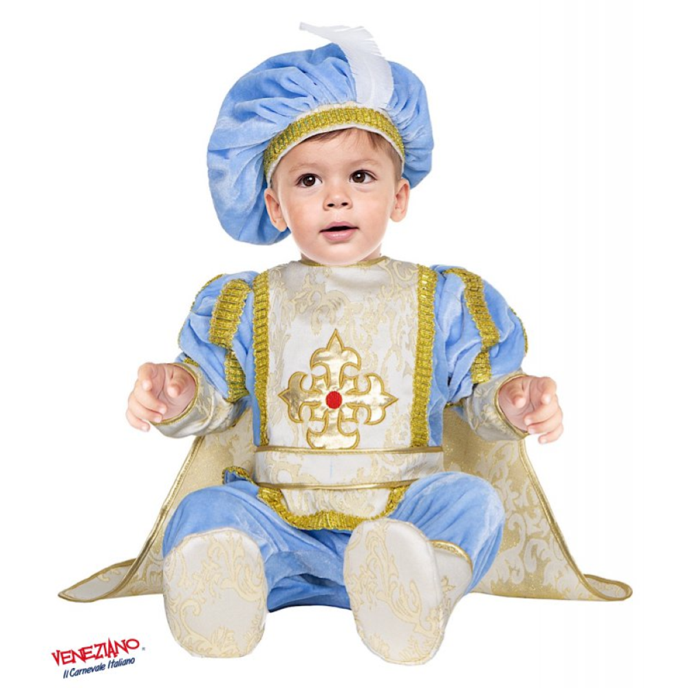 Vestito Carnevale Principino Lusso Costume Travestimento Neonato - 54183