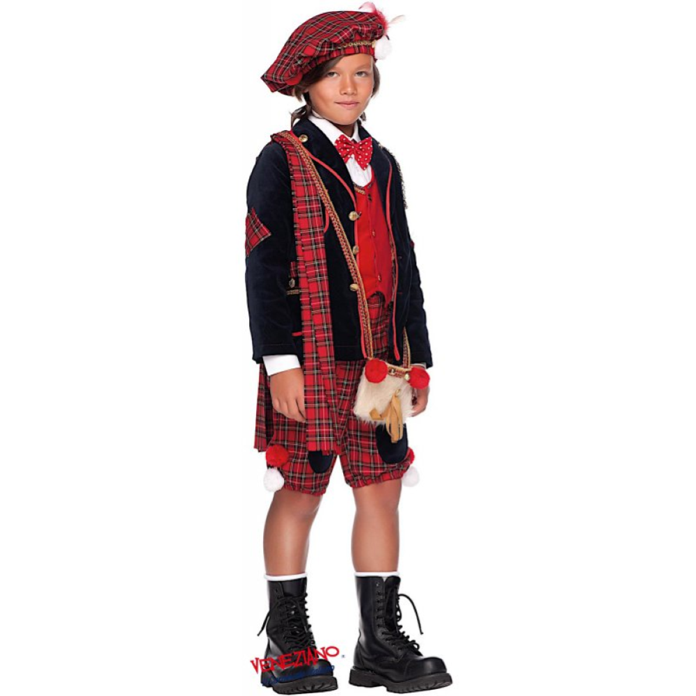Vestito Carnevale Scozzese Costume Travestimento Bambino - 50673
