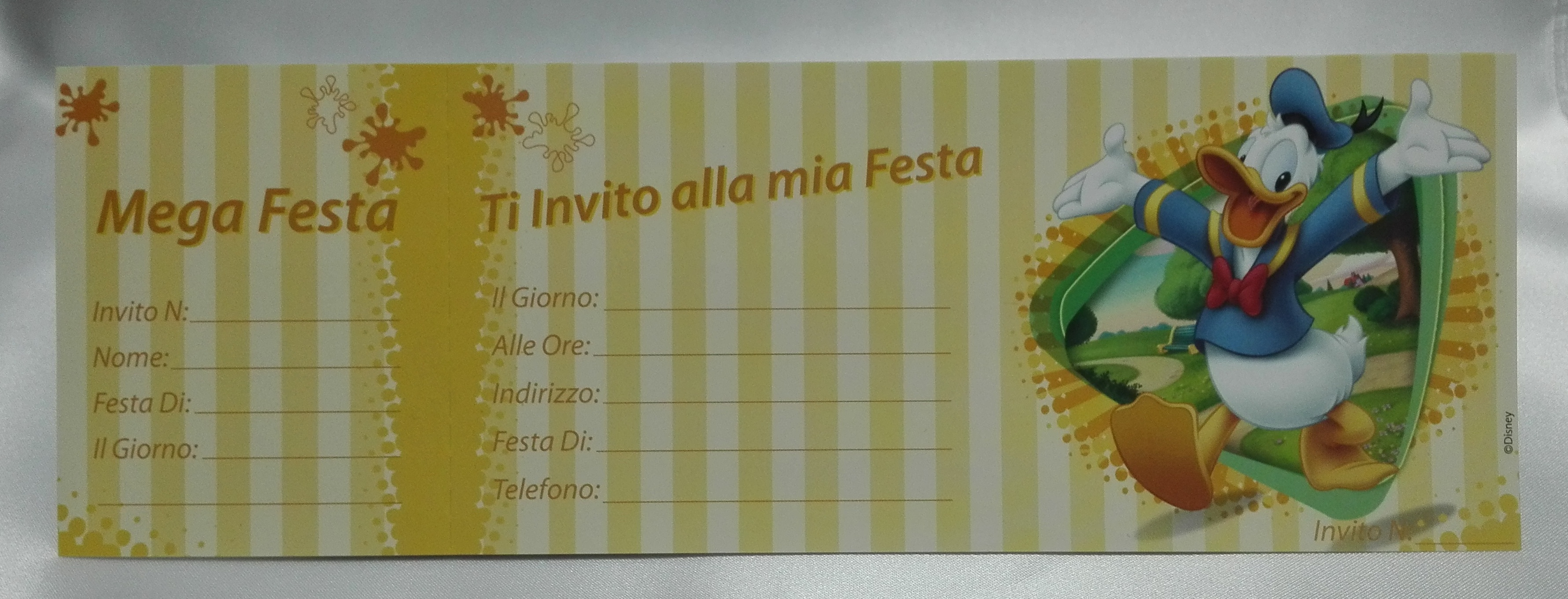Inviti Festa Biglietti Paperino DISNEY Braccia Aperte 15 Pz - 420236