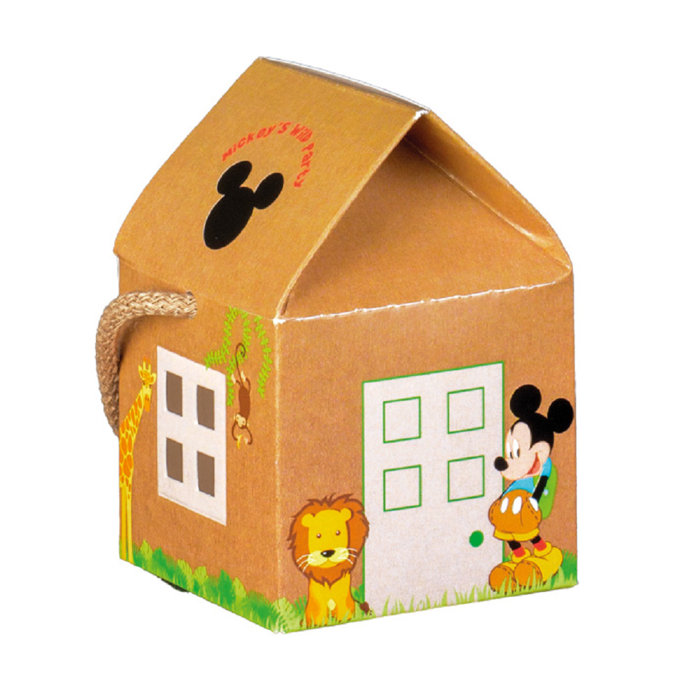 Bomboniera Astuccio Topolino DISNEY Casetta con Cordino Portaconfetti Savana - 68211