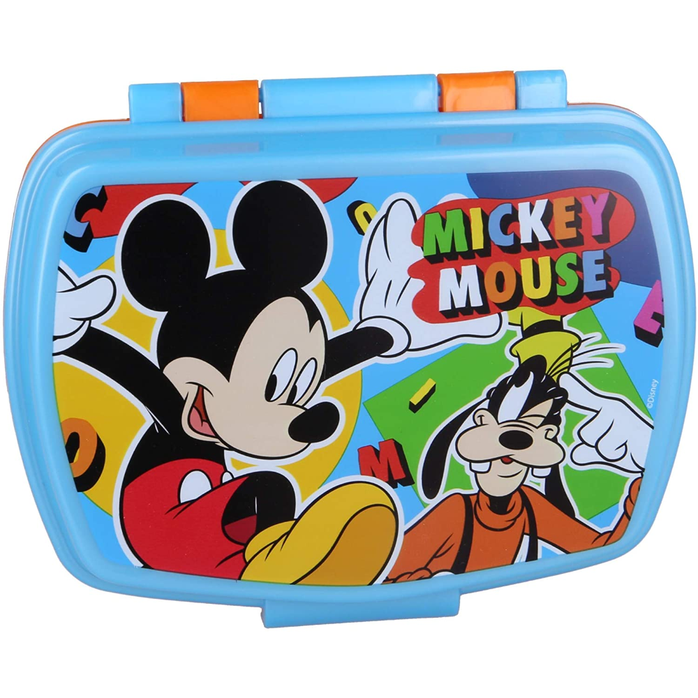 Portamerenda Mickey Mouse DISNEY Topolino Pippo Porta Pranzo Scuola Tempo Libero Cm. 17x14x6 - St50174
